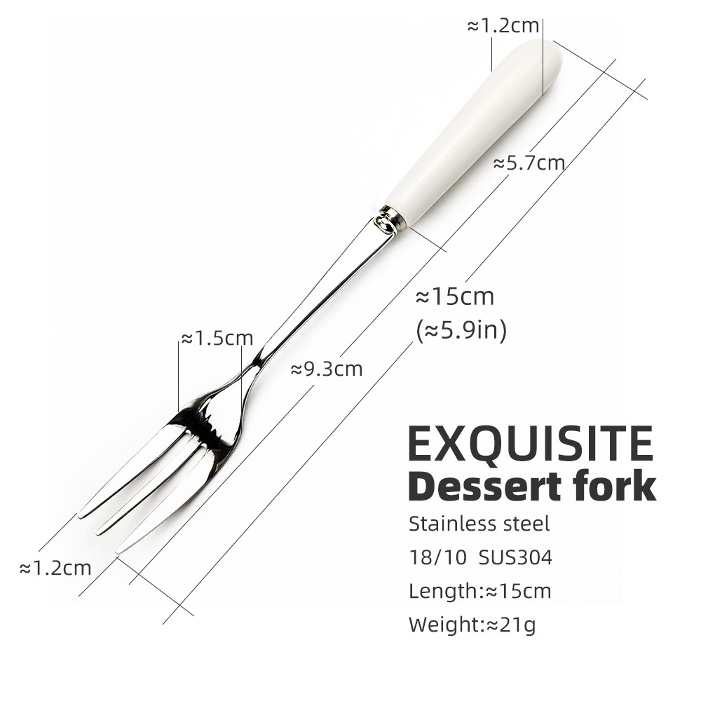 미세 304 스테인레스 스틸 디저트 포크 3 이빨 15cm
