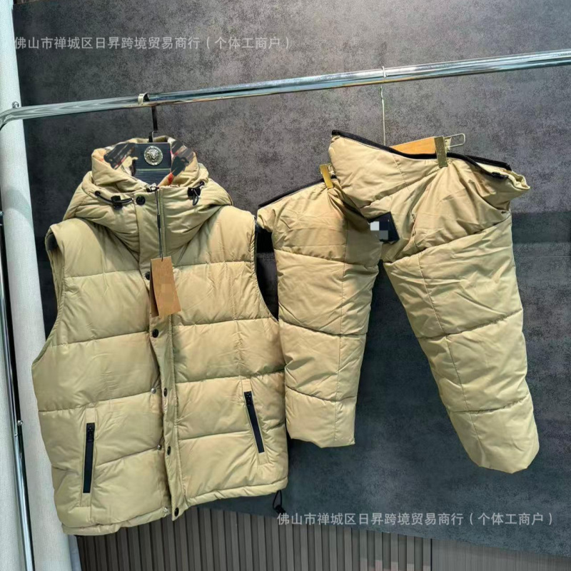 冬季新款英伦风巴情侣款羽绒棉服三合一袖子可拆卸式立领连帽外套|undefined