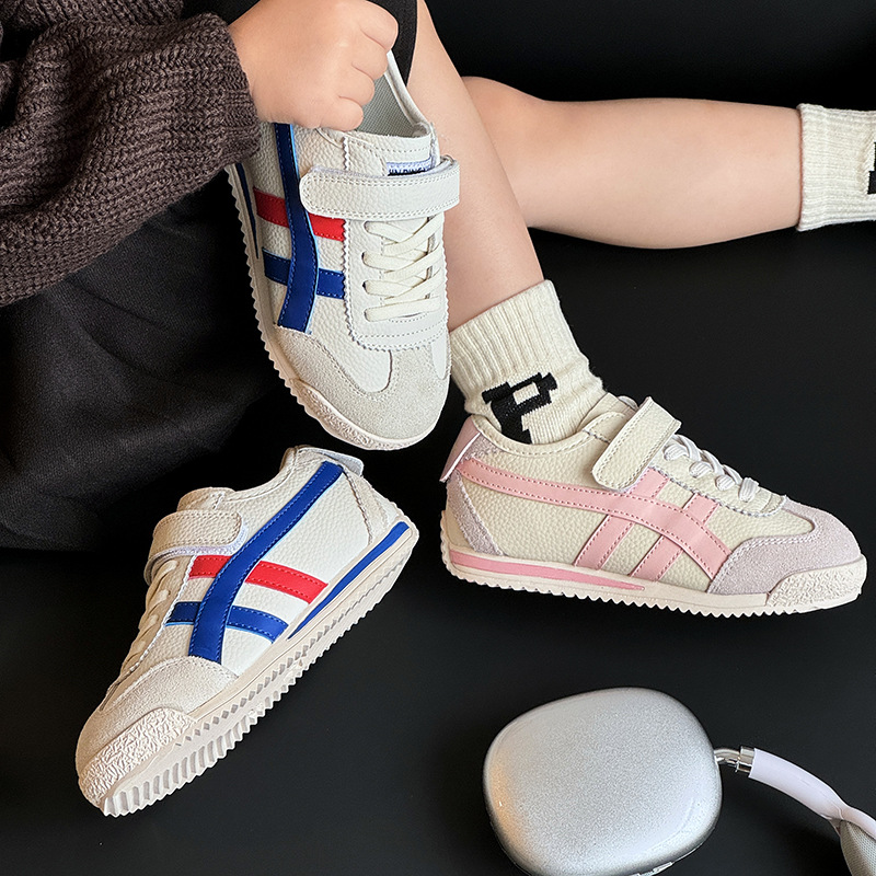Comfortable autumn casual breathable children's white sneakers for…