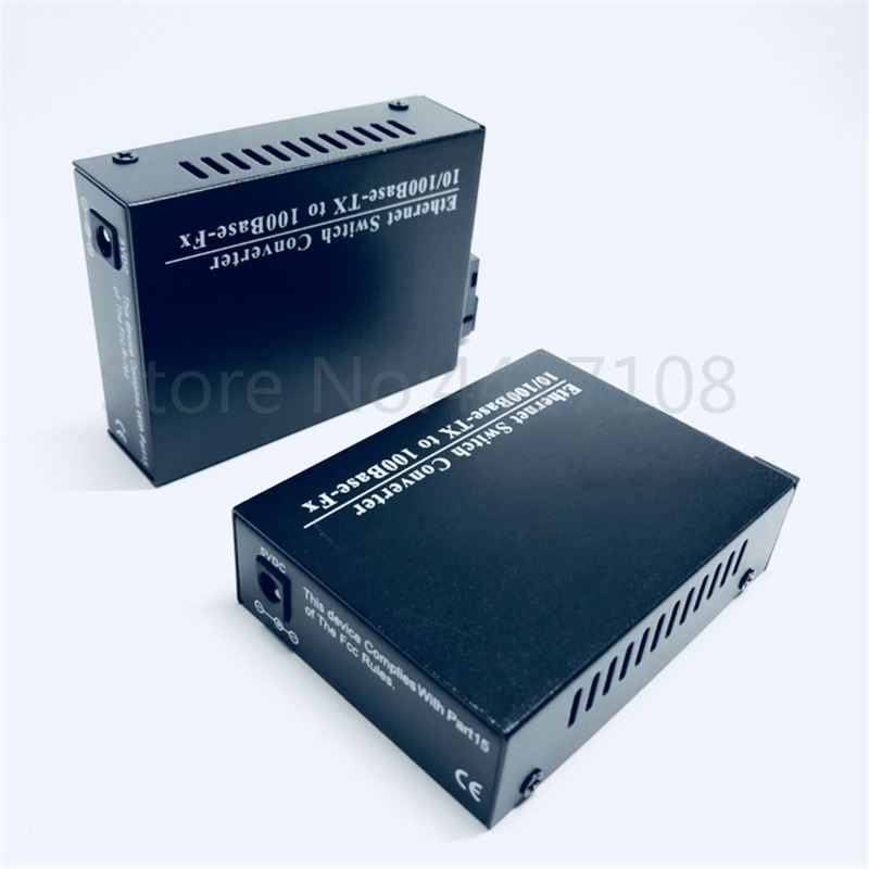 厂家包邮2光2电百兆单模单纤光纤收发器百兆光纤交换机光电转换器