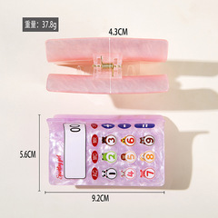 闪闪姑娘开学季亚克力仿真计算器抓夹鲨鱼夹校园风创意个性发夹子