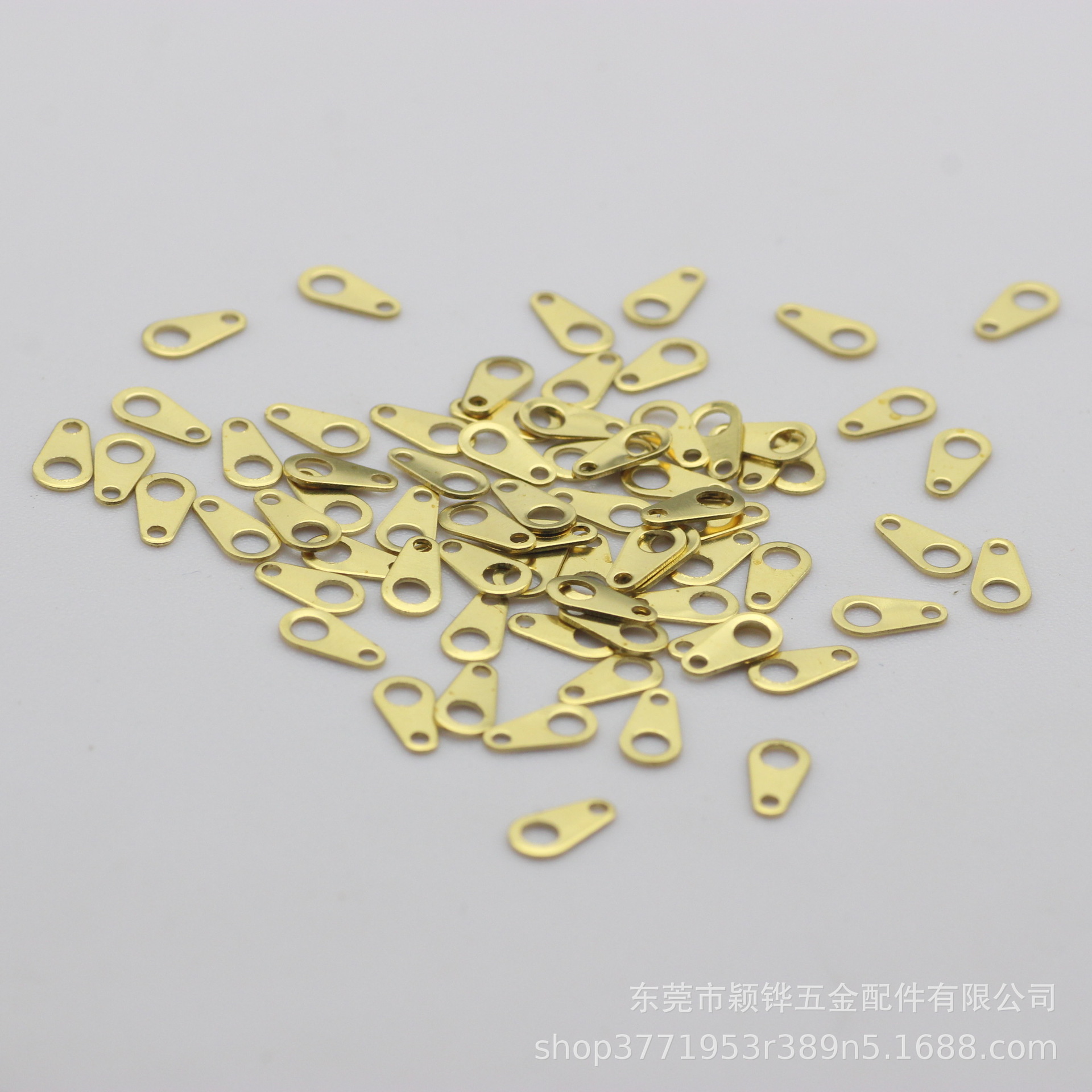 黄铜拉链扣毛坯纯铜连接片手工diy饰品手链项链脚链配件厂家批发