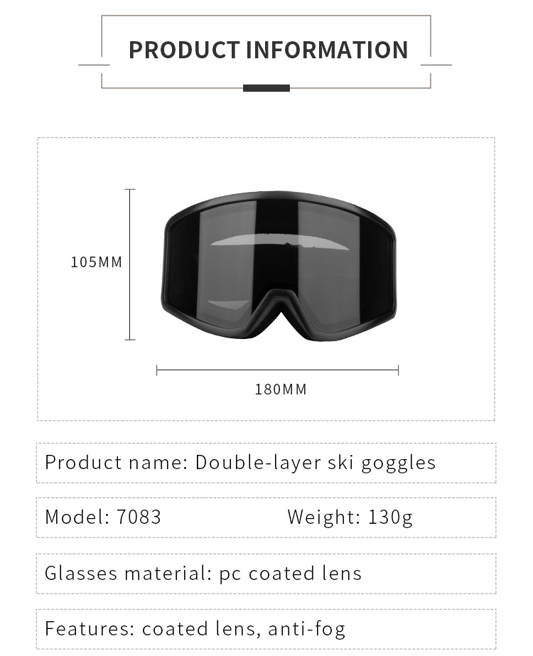 New ski with cylindrical double-layer fog lenses, capable of blocking myopia and anti UV goggles # 7083_voghion.com