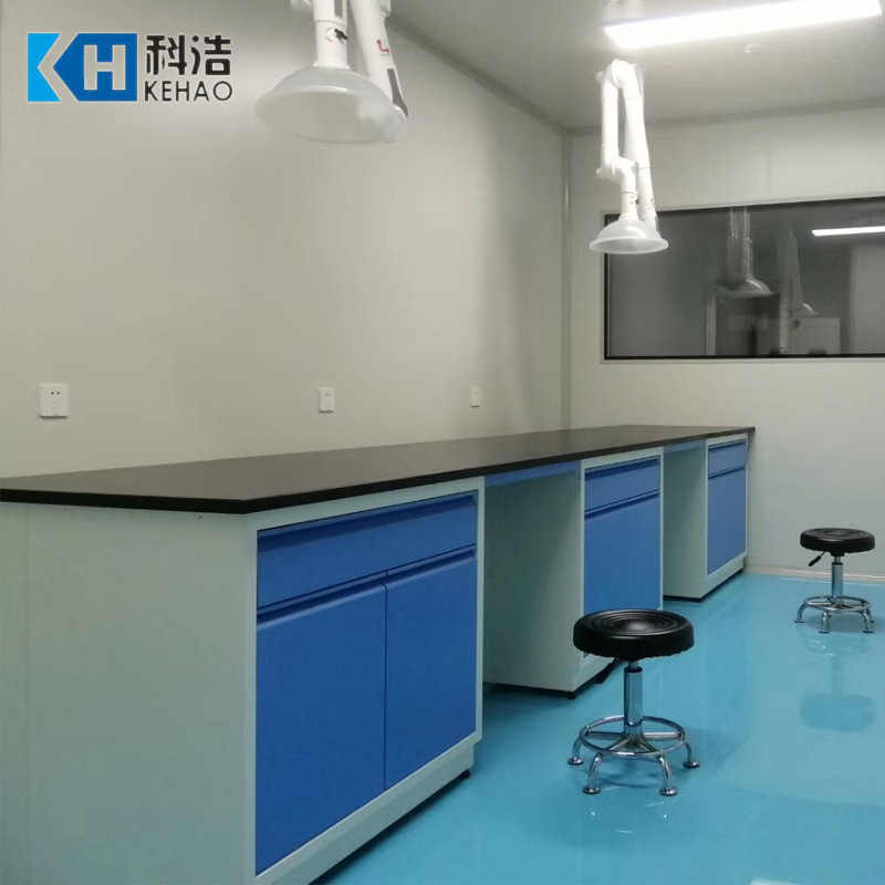 Steel Structure test bench side bench middle central bench fume hood school test bench steel wood test bench side bench
