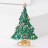 Metal green Christmas brooch, fashionable pin, wholesale, European style