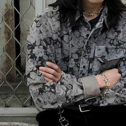 Men and women's titanium steel ins dance bracelet punk gothic style alloy thorny bracelet 