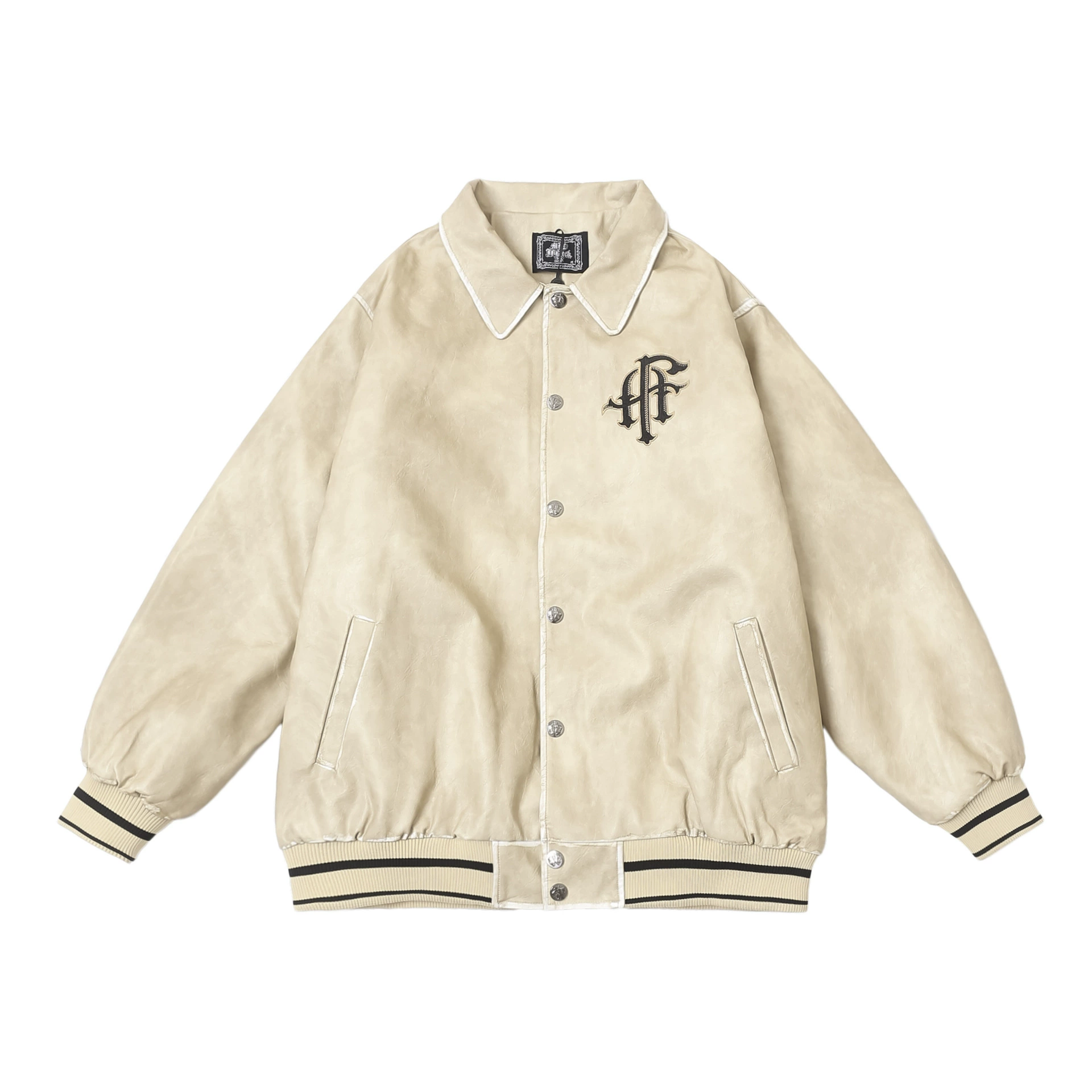 Кожаная куртка в стиле чикано с винтажной вышивкой и стежкой, в стиле ретро, модная, известная как «вест кост»