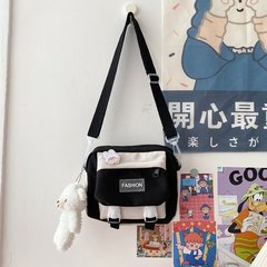 Canvas small bag for women 2024 new casual crossbody bag cute simple student literary shoulder mobile phone bag