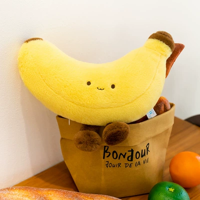 New Model Realistic Long-Legged Banana Plush Toy Pillow, Children's Fun Fruit Doll, Wedding Gift, Cross-Border Grabber Toy (Oyuncaq yastıqlar) - long-leg-banana-23cm