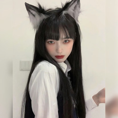 Cheng Ming Wig—Women’s Long Hair for Halloween, Fujiko Cosplay, Daily Comic Style, with Bangs, Black and Straight, Full-Head Style