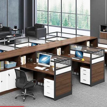 广西南宁办公家具电脑桌简约职员桌高柜隔断屏风电脑桌创意员工位