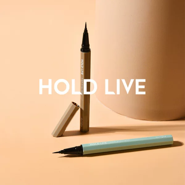 Hold Live Natural Colorful Eyeliner Liquid Pen Sponge Hard Tip Soft Hair Brown Black Eyeliner Pen Makeup