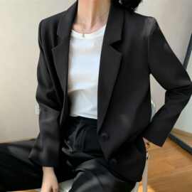 ALLY IDEAL西服套装女2026春季款韩版黑色休闲小西服外装女两件套