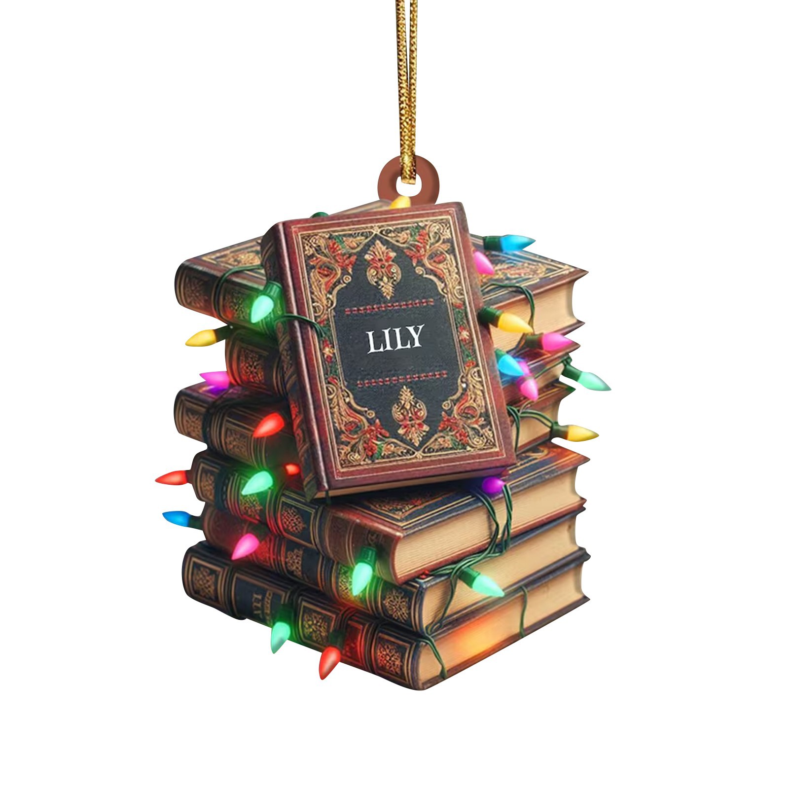 Nuevos colgantes de Navidad transfronterizos decoración del árbol de Navidad colgantes de automóviles colgantes de libros acrílicos planos