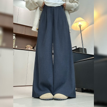 2025春秋季新款垂感高腰显瘦休闲百搭女裤通勤时尚直筒裤厂家直销