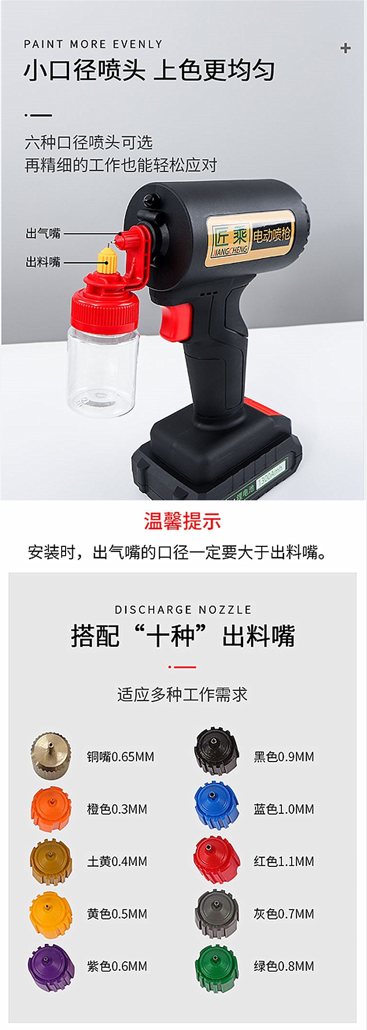 Adjustable Electric Spray Gun Furniture Repair Paint Touch-Up Tool Lithium Battery Spray Machine Multi-Purpose Wireless Spray Gun Small Size