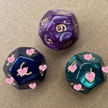 12面星座符号数字骰子星空幸运之星十二面游戏色子亚马逊跨境外贸