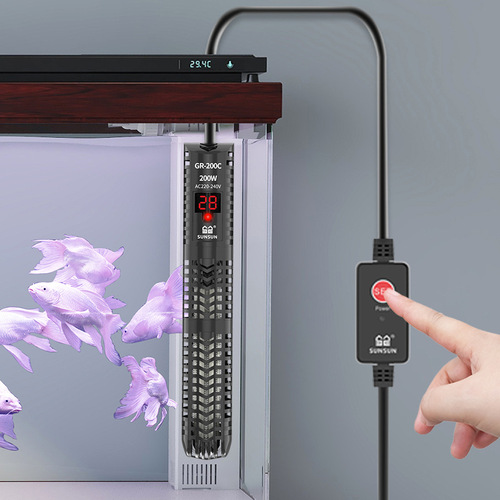 Sensen fish tank heating rod red parrot non-explosive glass digital display turtle aquarium automatic thermostat GR