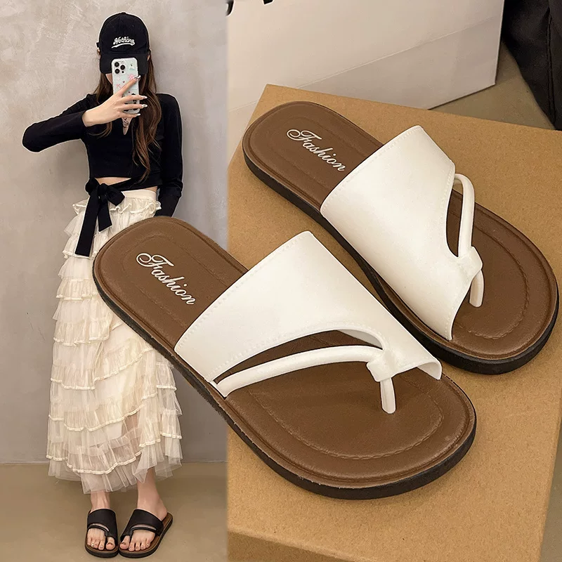 Slippers, footwear, slide, beach sandals, French retro style, soft sole