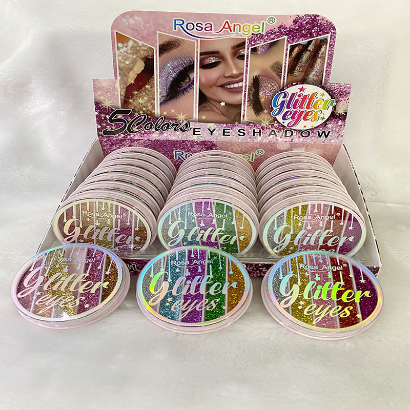 Comercio exterior transfronteriza Rosa Angel lentejuelas brillo brillante polvo nacarado maquillaje de la etapa maquillaje vacaciones en stock al por mayor