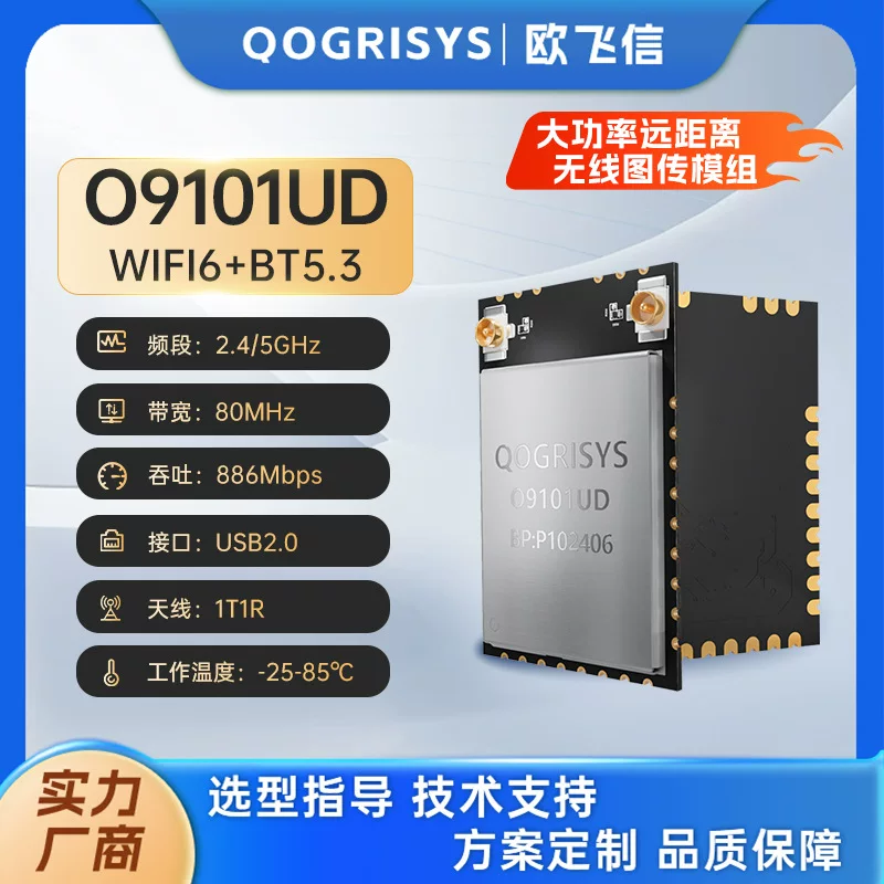 Модуль Wi‑Fi Oufeixin O9101UD, высокомощный WiFi6, поддержка 2.4/5 ГГц, двухдиапазонный AP, передача изображений