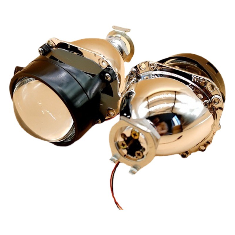 Venta directa de fábrica, lente bi-xenón Visteon de 2.5 pulgadas, lámpara HID xenón, haz largo y corto, portalámparas H4H7, instalación no destructiva
