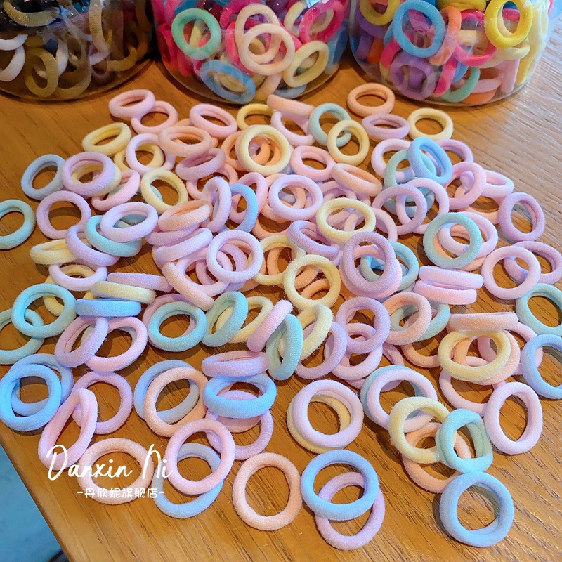 宝宝拇指发圈糖果色发饰高弹力头绳森系爱心发绳韩系百搭皮筋甜美|undefined