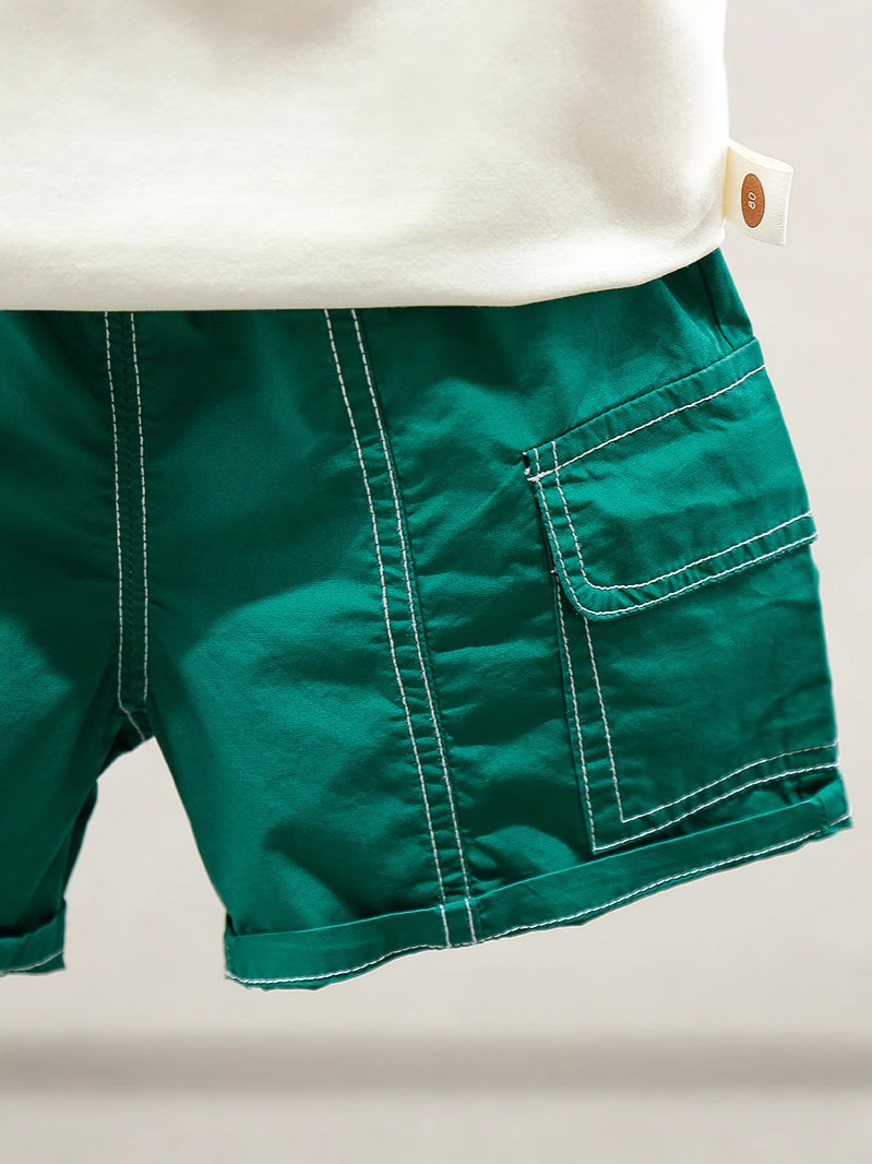 7922 traje de chaleco de verano para niños 2025 nuevo estilo ropa de dibujos animados para niños chaleco sin mangas de dos piezas de moda image 5