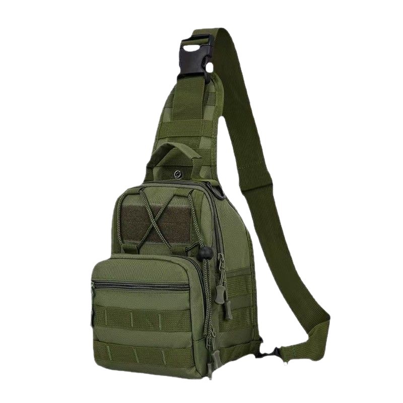 Cross-Border Tactical Multifunctional Chest Bag Men's Outdoor Sports Mountaineering Crossbody Camouflage Oxford Cloth Chest Bag Manufacturer Wholesale