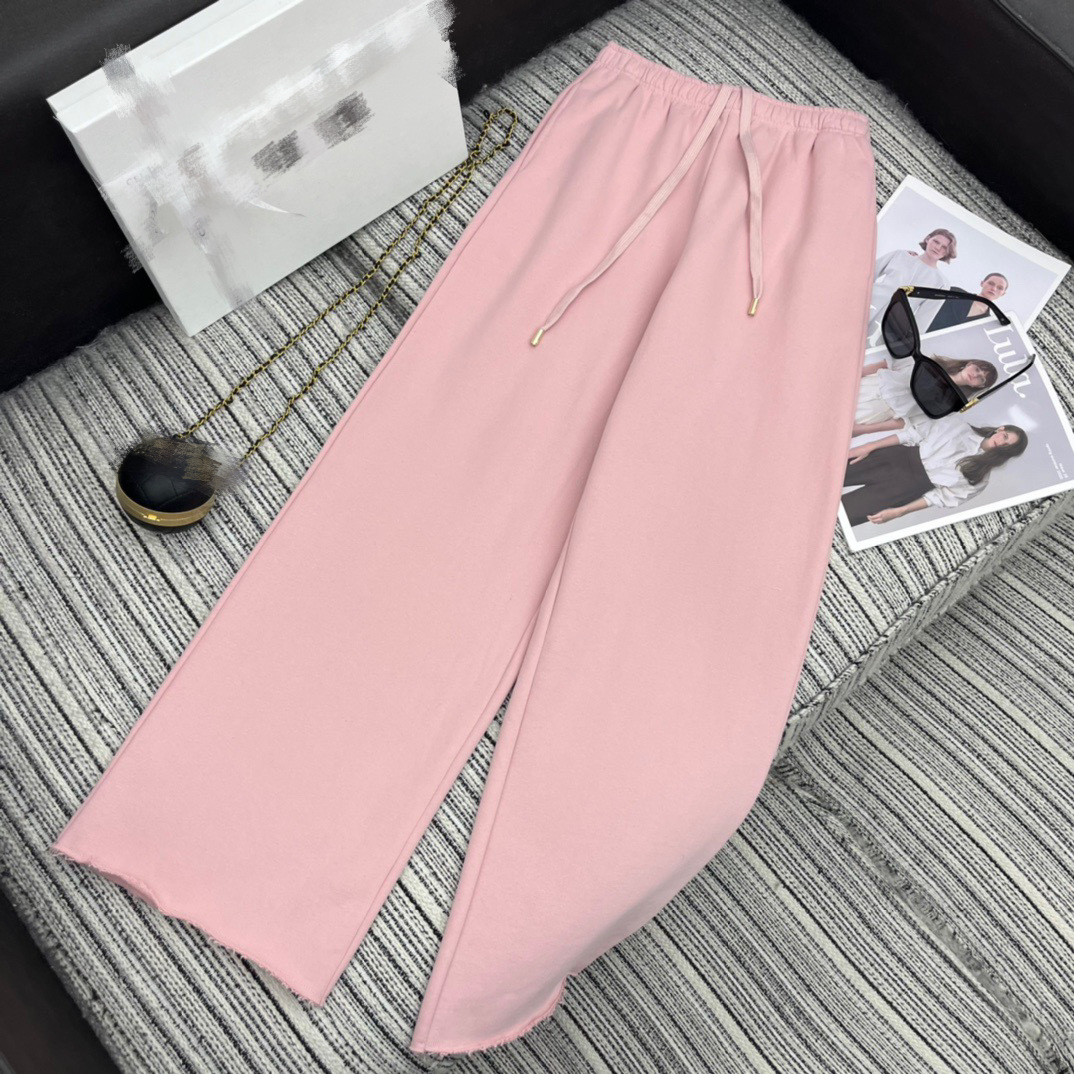 NANYOU 여성의 틈새 브랜드 편지 스티커 자수 캐주얼 ELASTOELASTIC 허리 다리 바지