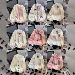 濮院秋冬季针织开衫女士上衣毛衣女可爱糖果色软糯十三行女装批货