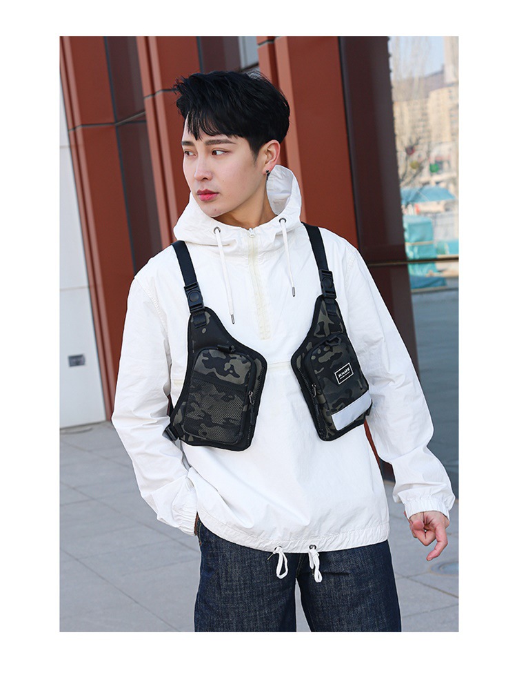 Nouveau sac de course de nuit en tissu Oxford camouflage pour hommes et femmes, sac de poitrine tendance de marque pour sports de plein air, sac à dos de cyclisme_voghion.com