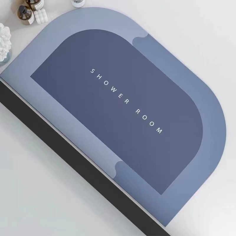 Tapete absorbente de tierra de diatomeas suave, antideslizante, de secado rápido, tapete simple para pies, resistente a la suciedad y fácil de limpiar para la entrada del baño.