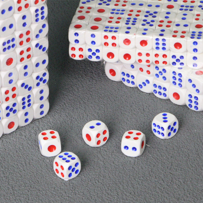 Dados de dados tamiz de dados de color blanco Dados de puntos de plástico KTV Bar Dados para beber 100 dados grandes