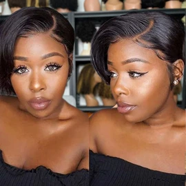 真发假发;假发短卷发;假发短直发