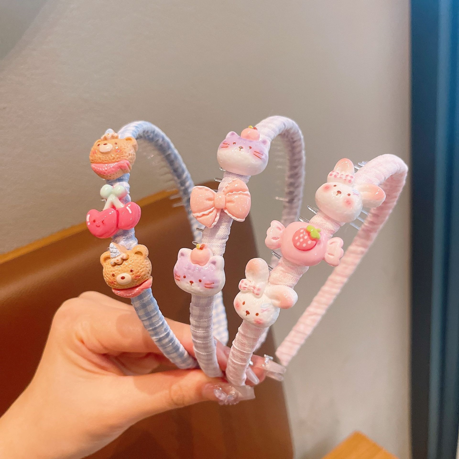 Niños de verano lindos pequeños animales coreanos no lastiman la cabeza bebés banda de cabello de cabello niñas toque de cabello