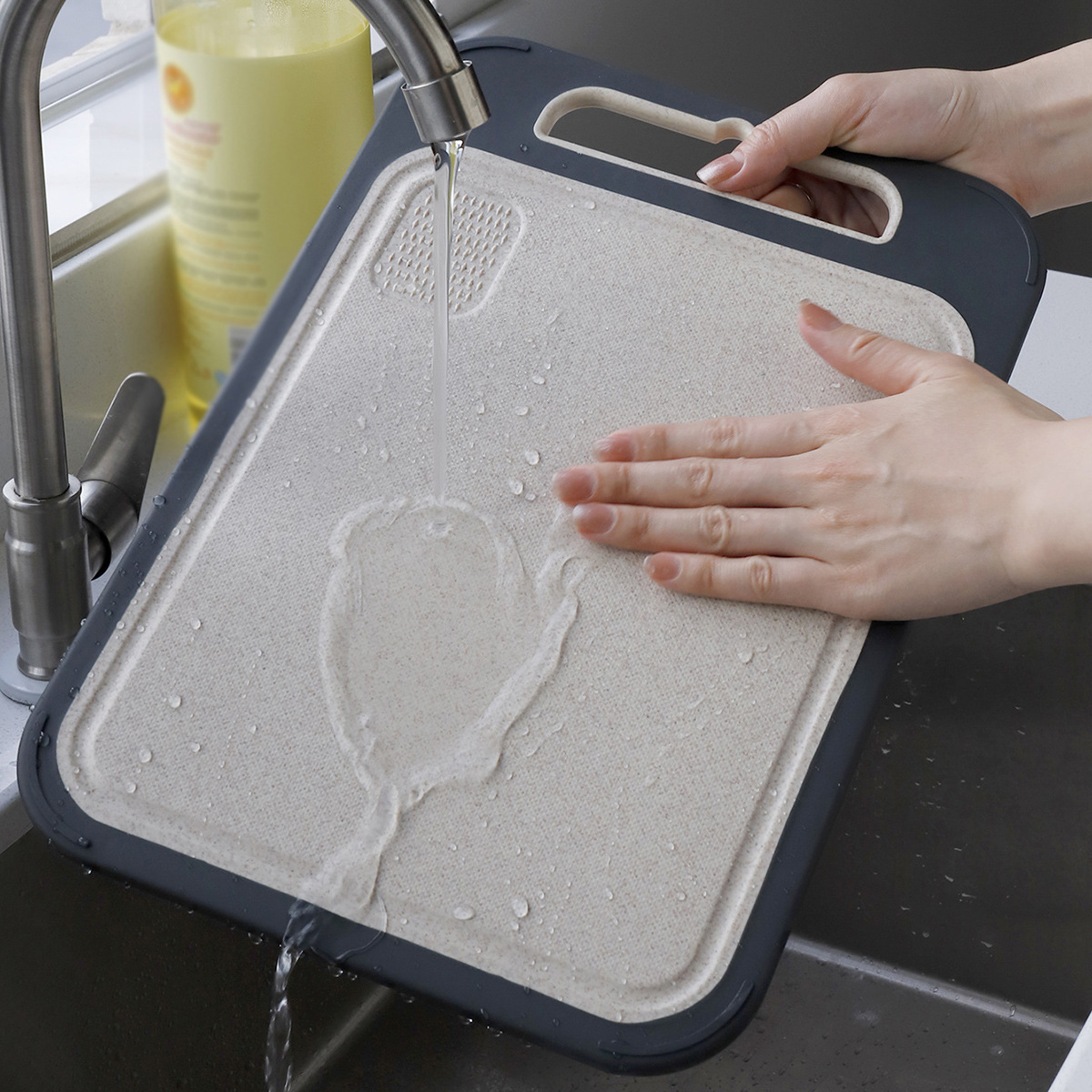 Ventas transfronterizas de acero inoxidable 304 tablero de platos de doble cara con bordes para descongelar tablero de platos con ranura de jugo tablero de platos de clasificación