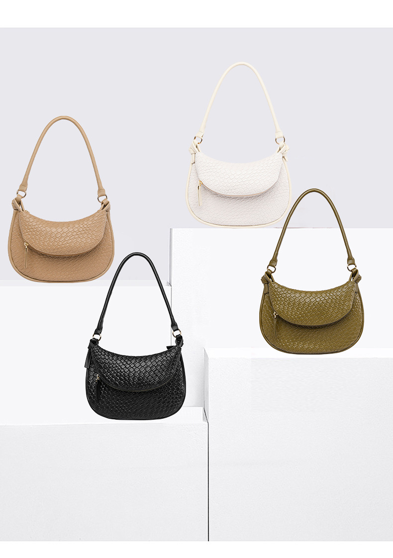 Stylish Women's Shoulder Bag Woven Double Layer Messenger Bag_voghion.com