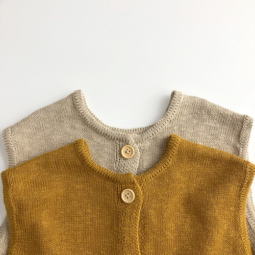 Simple heavy industry~Japanese retro vest~Korean style children's sweater, fashionable men's and women's trendy knitted versatile waistcoat