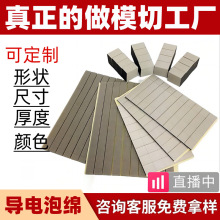 跨境定制異形導電布導電泡棉EMI屏蔽導電棉EVA觸摸棉圓形導電海綿
