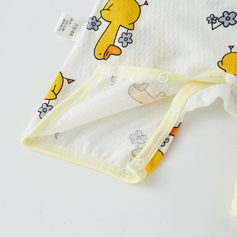 Детская летняя тонкая хлопковая толстовка, боди для новорожденных, с коротким рукавом