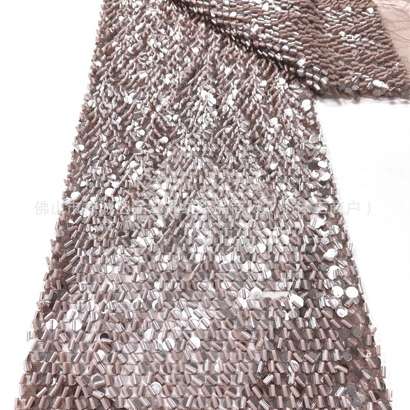 Fabricantes nuevos tejidos de sequillas escamas de pescado espectáculo de escenario vestido de fiesta vestido de fiesta tela
