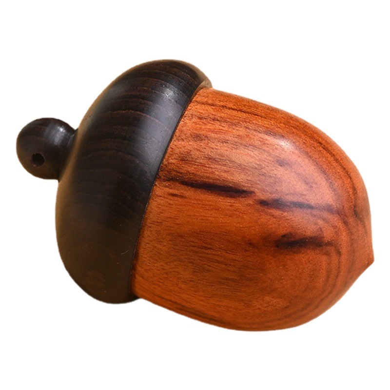 Puede ser desatornillado sándalo rey Acorn Pine cono colgante pezón anillo de pelo fetal joyería caja Gawu mango piezas