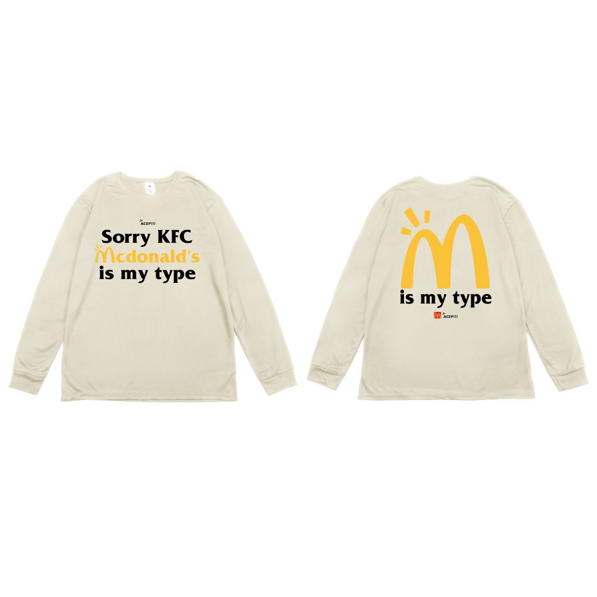 SorryKFC 가벼운 살구색 빠른 건조 긴 소매