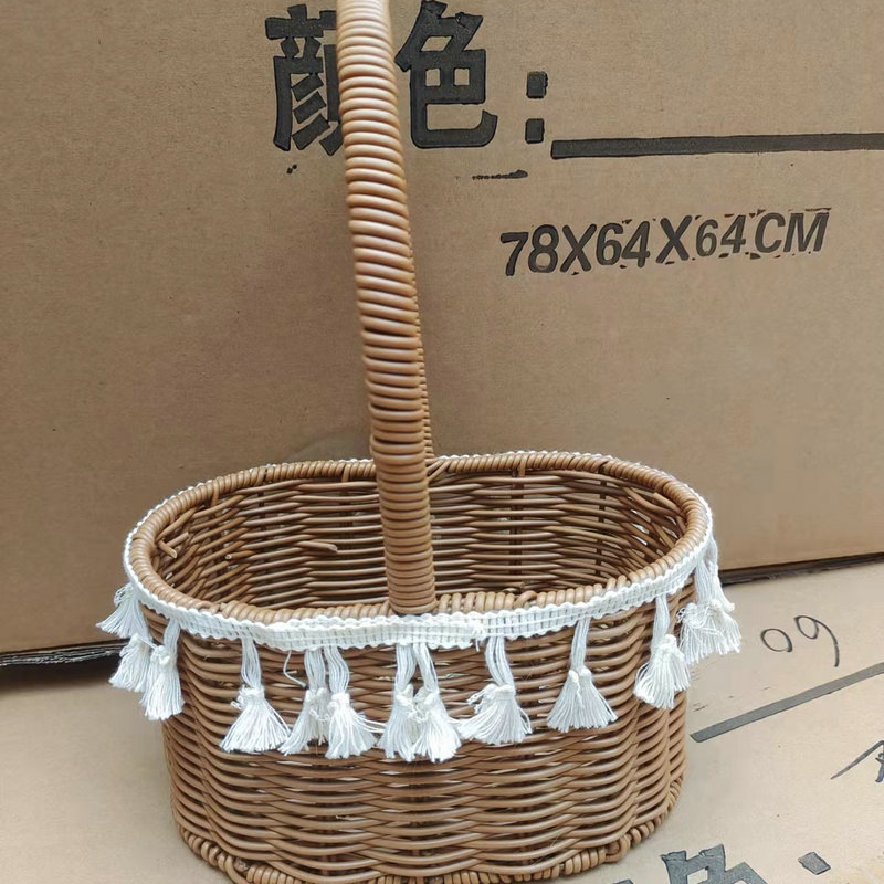 Cesta Tejida de Flores de Vid, Hecha a Mano y Decorativa para Fiestas y Arreglos Florales image 22
