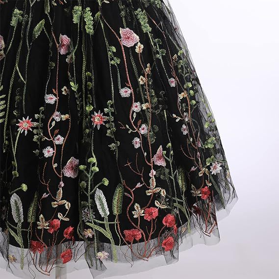Robe de cérémonie en tulle brodé pour fille et occasions_voghion.com