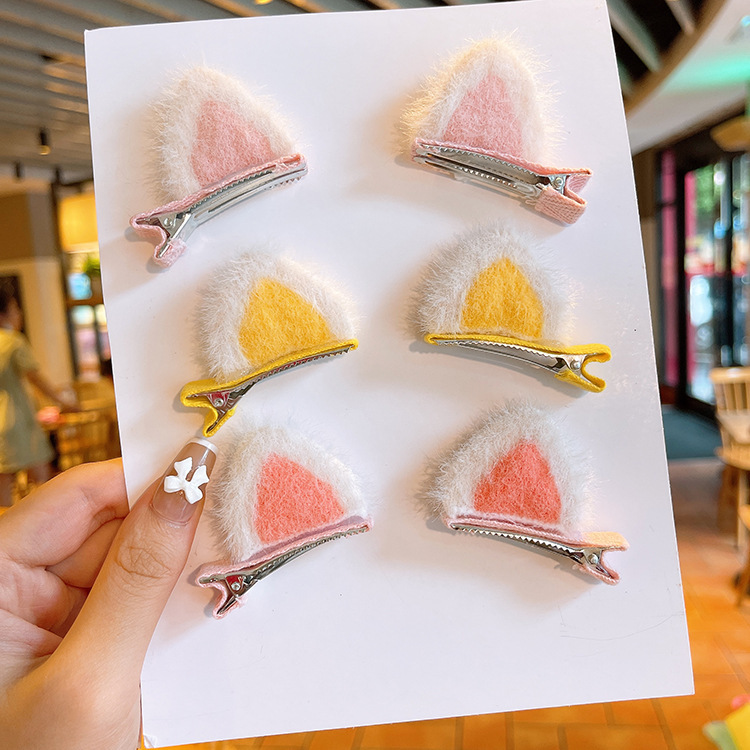 Kitten ears three-dimensional hairpin girls baby children hair accessories South Korea Princess cute red headdress hairpin headdress Kitten ears three-dimensional hairpin girls baby children hair accessories South Korea Princess cute red headdress hairpin headdress