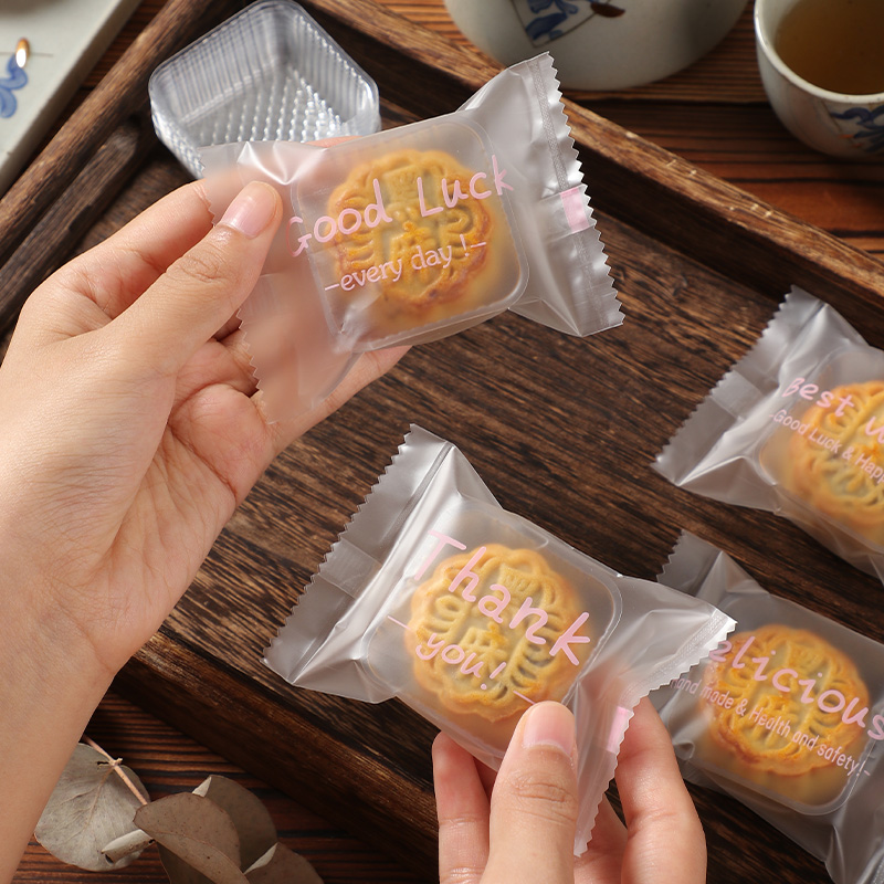Bolsa de embalaje de mini pastel de luna 15 - 25g, caja inferior, pastel de cangrejo, pastel de frijoles verdes, bolsa de sello de huevo