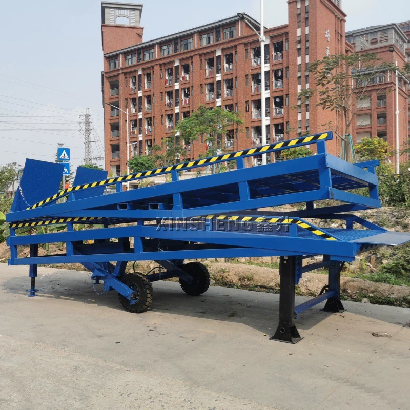 Разборный пандус, гидравлическая погрузочно-разгрузочная платформа, контейнерная рампа для эффективной погрузки и разгрузки 10-тонных грузовых автомобилей