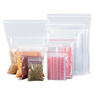 Food grade transparent pe packaging bag self-sealing bag plastic waterproof sealed bag jewelry packing bag large wholesale